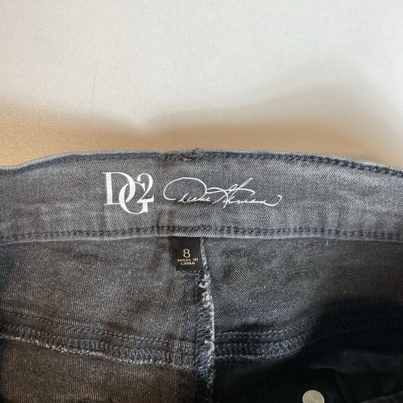DG2 Diane Gilman Jeans Womens High Rise Floral Sequin Denim Gray Wash Sz 8 NWT - Picture 5 of 9